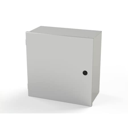 Saginaw Control & Engineering 1/4 Turn Latch Electrical Enclosures, 16 in H, 8 in D, 16 in W, NEMA 1, Carbon Steel SCE-16N1608LP